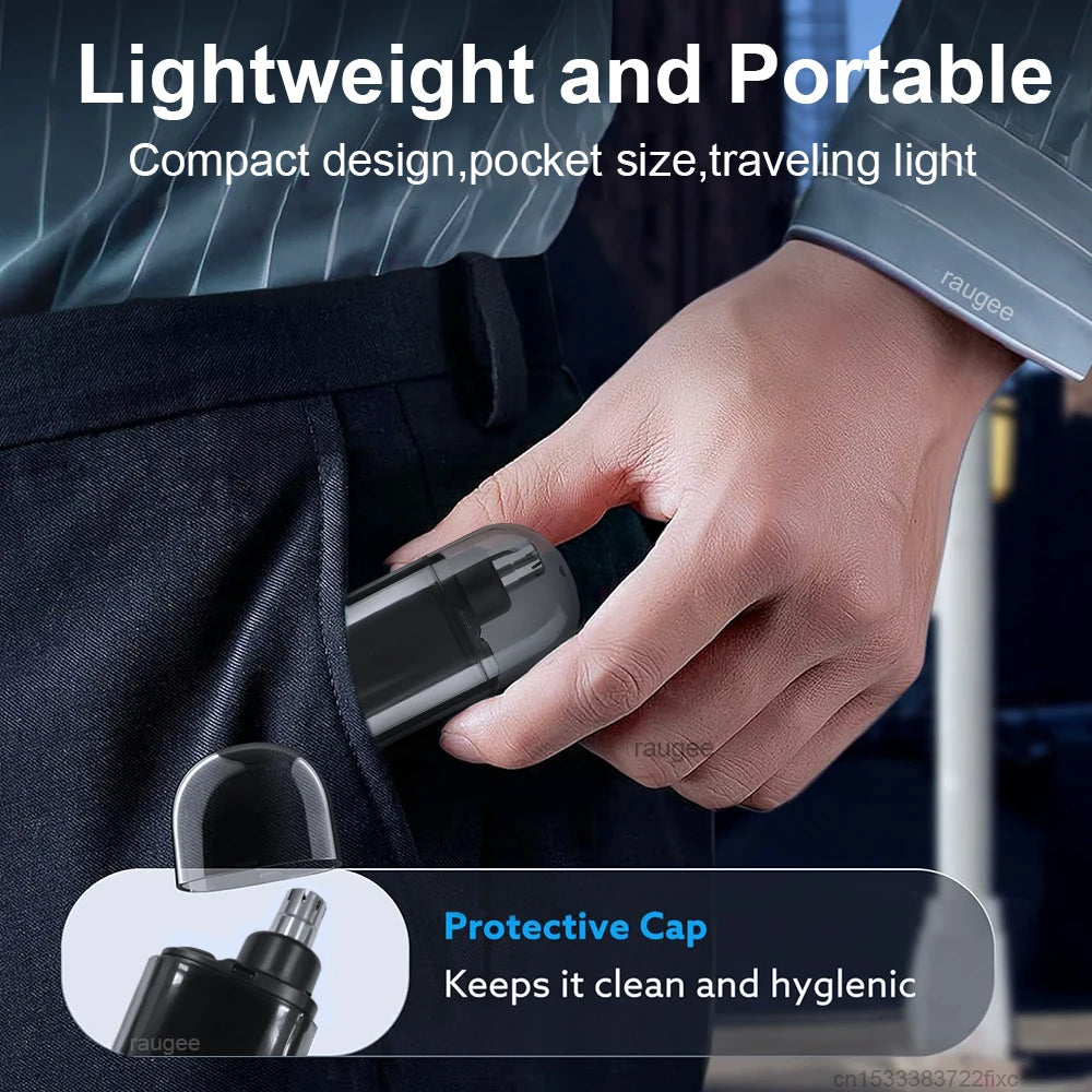 Rechargeable Electric Nose Hair Trimmer for Men | Eyebrow & Ear Hair Clipper, Mini Portable