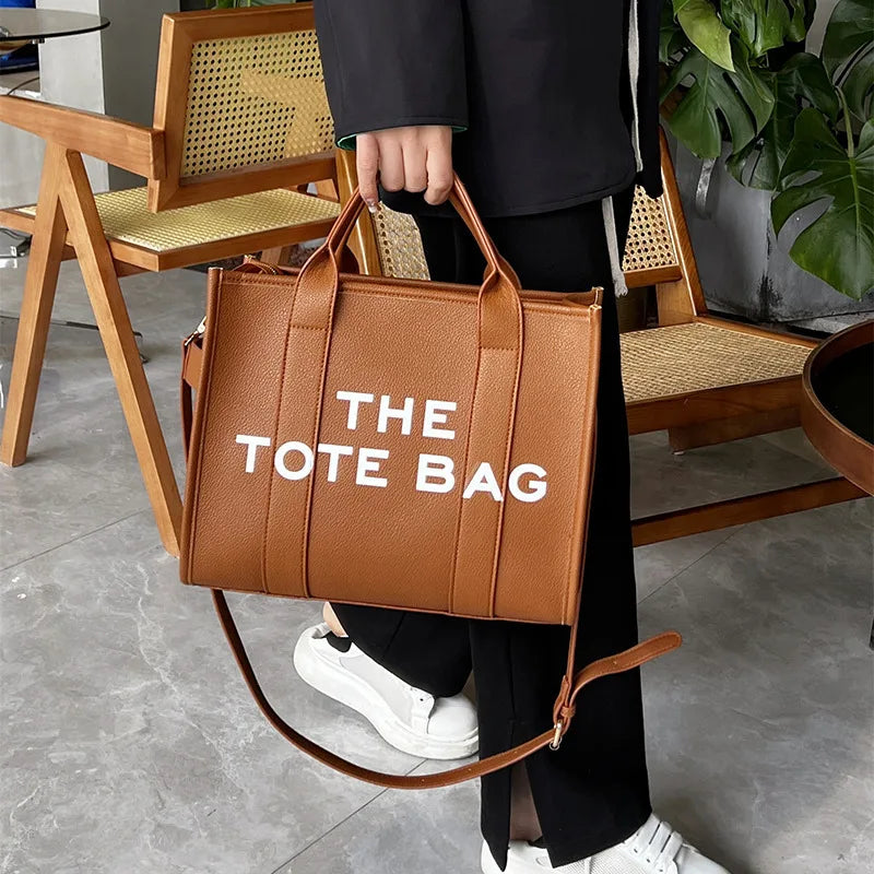 Women's Soft PU Leather Tote Shopper Bag | Shoulder Crossbody Purse