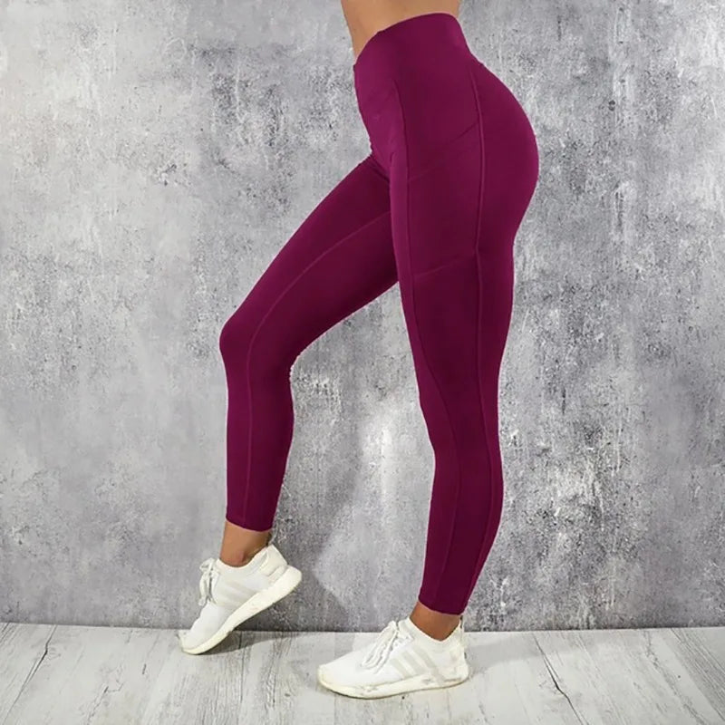 Women's High-Waist Butt-Lift Yoga Leggings with Pocket