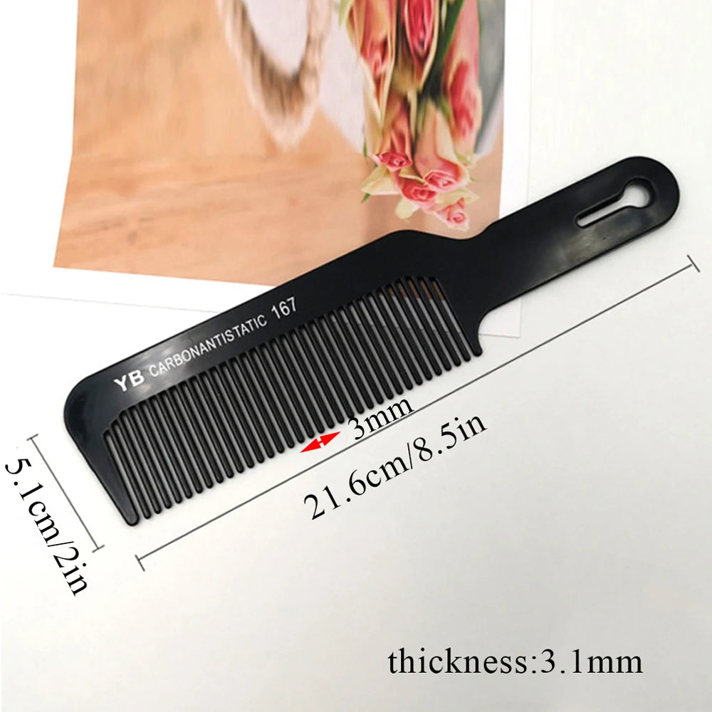 Carbon Black Flat Top Cutting Comb