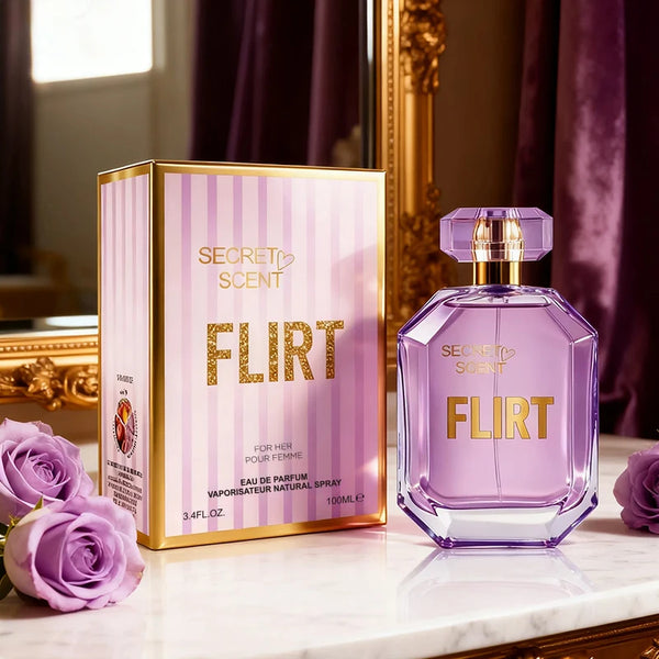 Secret Scent Flirt Eau De Parfum for Women – Cherry Blossom, Apple & Peach Fragrance Perfume Spray