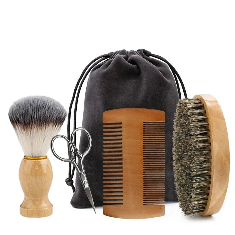 Men’s Shaving & Beard Grooming Brush Set