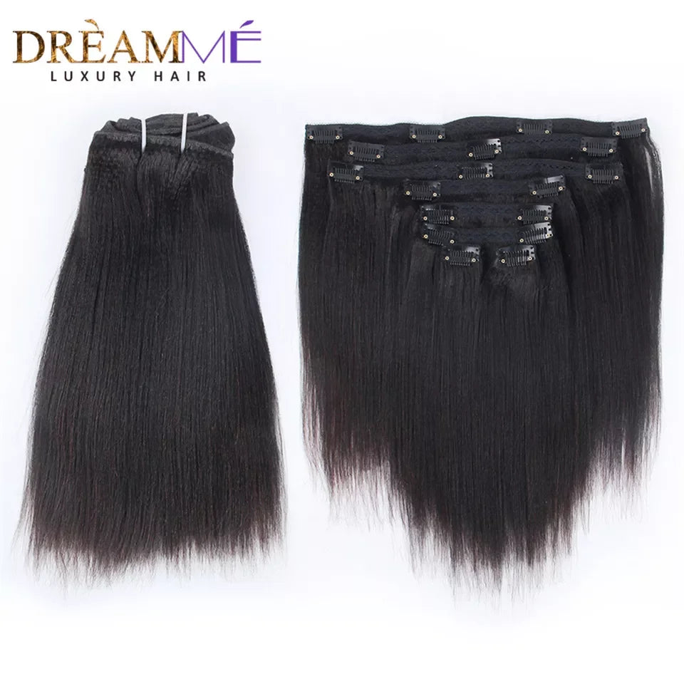 Light Yaki Kinky Clip-In Extensions