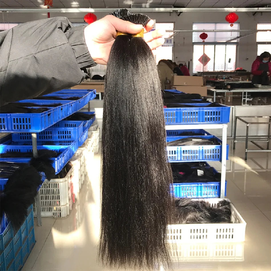 Light Yaki Straight Hair Flat-Tip Extensions