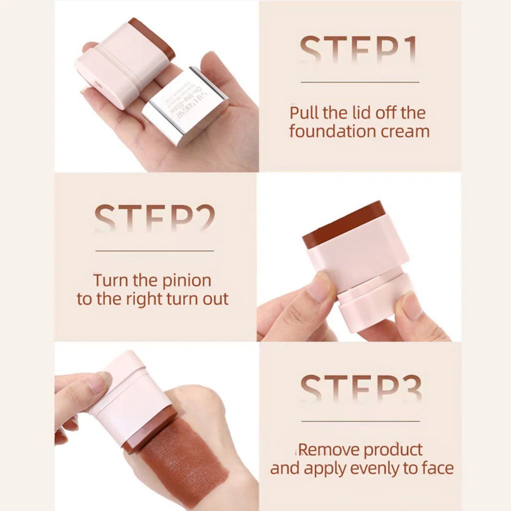 4-Color Foundation & Concealer Makeup Stick