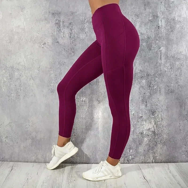 Women's High-Waist Butt-Lift Yoga Leggings with Pocket
