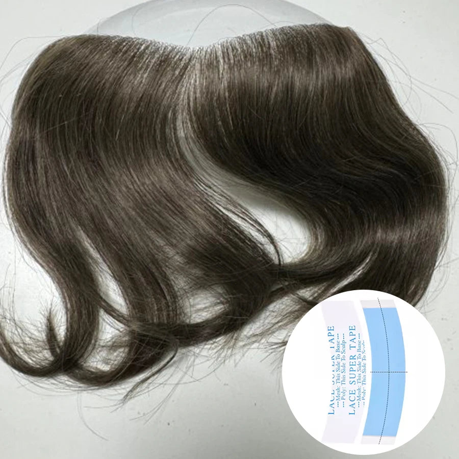 V-Loop Frontal Hairline Toupee for Men