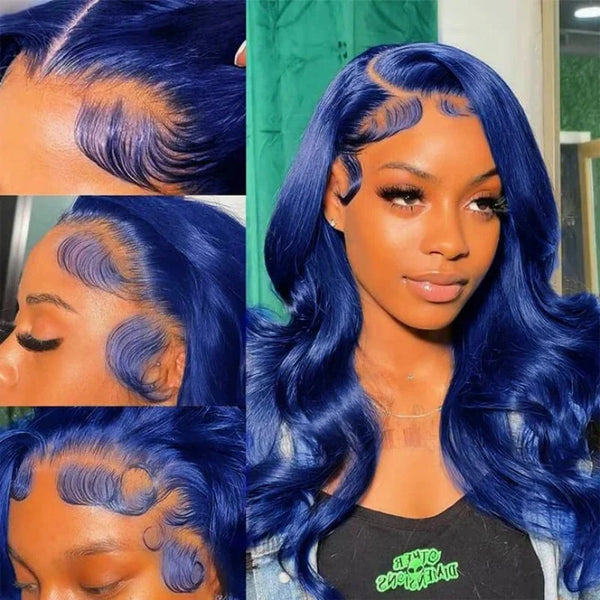 Royal Blue Body Wave HD Lace Front Wig