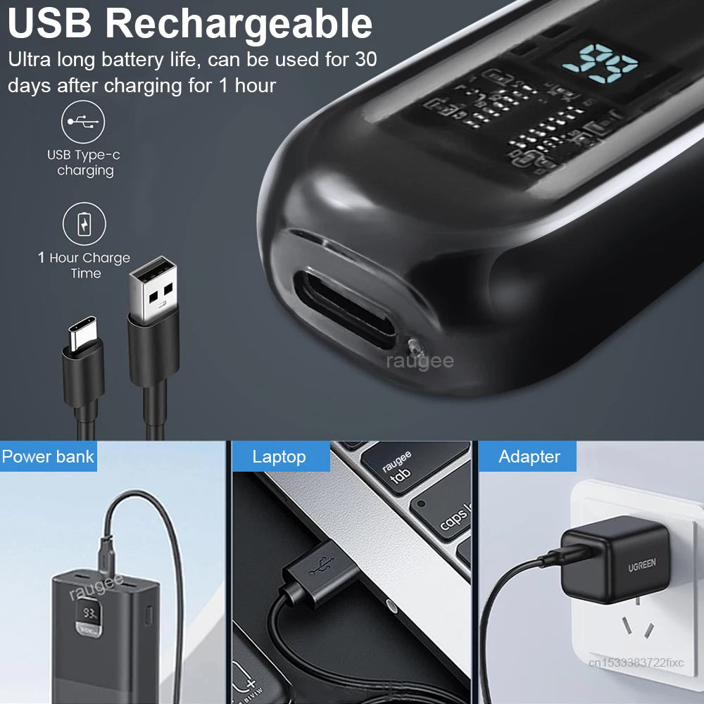 Rechargeable Electric Nose Hair Trimmer for Men | Eyebrow & Ear Hair Clipper, Mini Portable