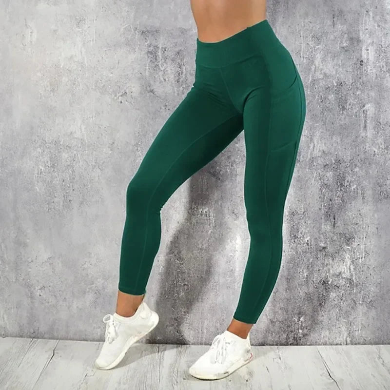 Women's High-Waist Butt-Lift Yoga Leggings with Pocket