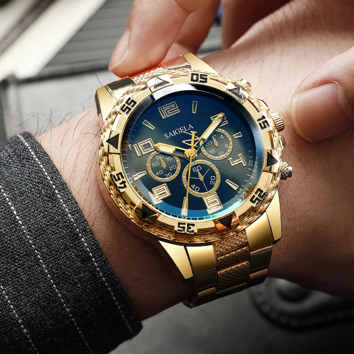 Men's 2-Piece Business Quartz Watch Set – Alloy Band