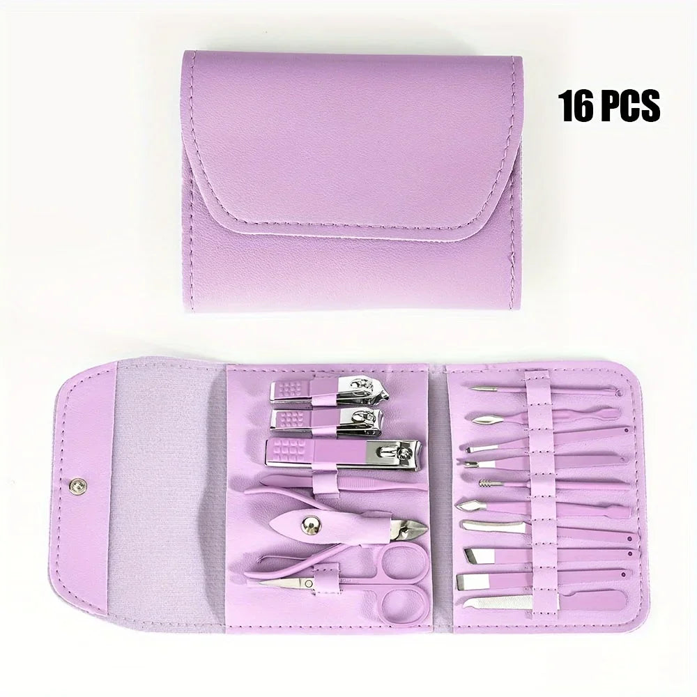 16-Piece Stainless Steel Manicure & Pedicure Set