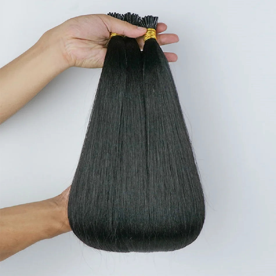 Light Yaki Straight Hair Flat-Tip Extensions