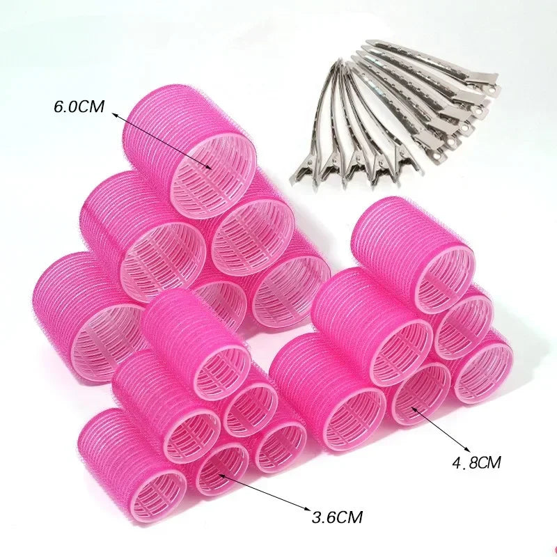 Hair Roller Set with Metal Clips