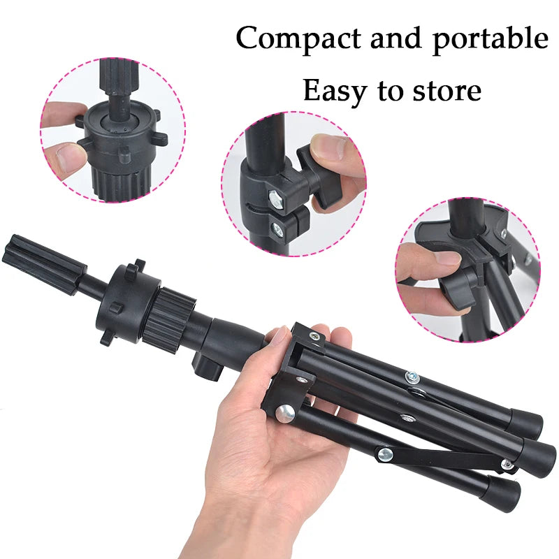 Adjustable Mannequin Head Stand Tripod (22”)