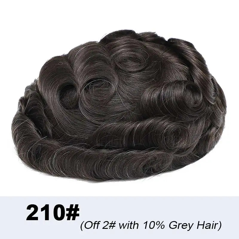 Poly PU Ombre Platinum Men’s Toupee