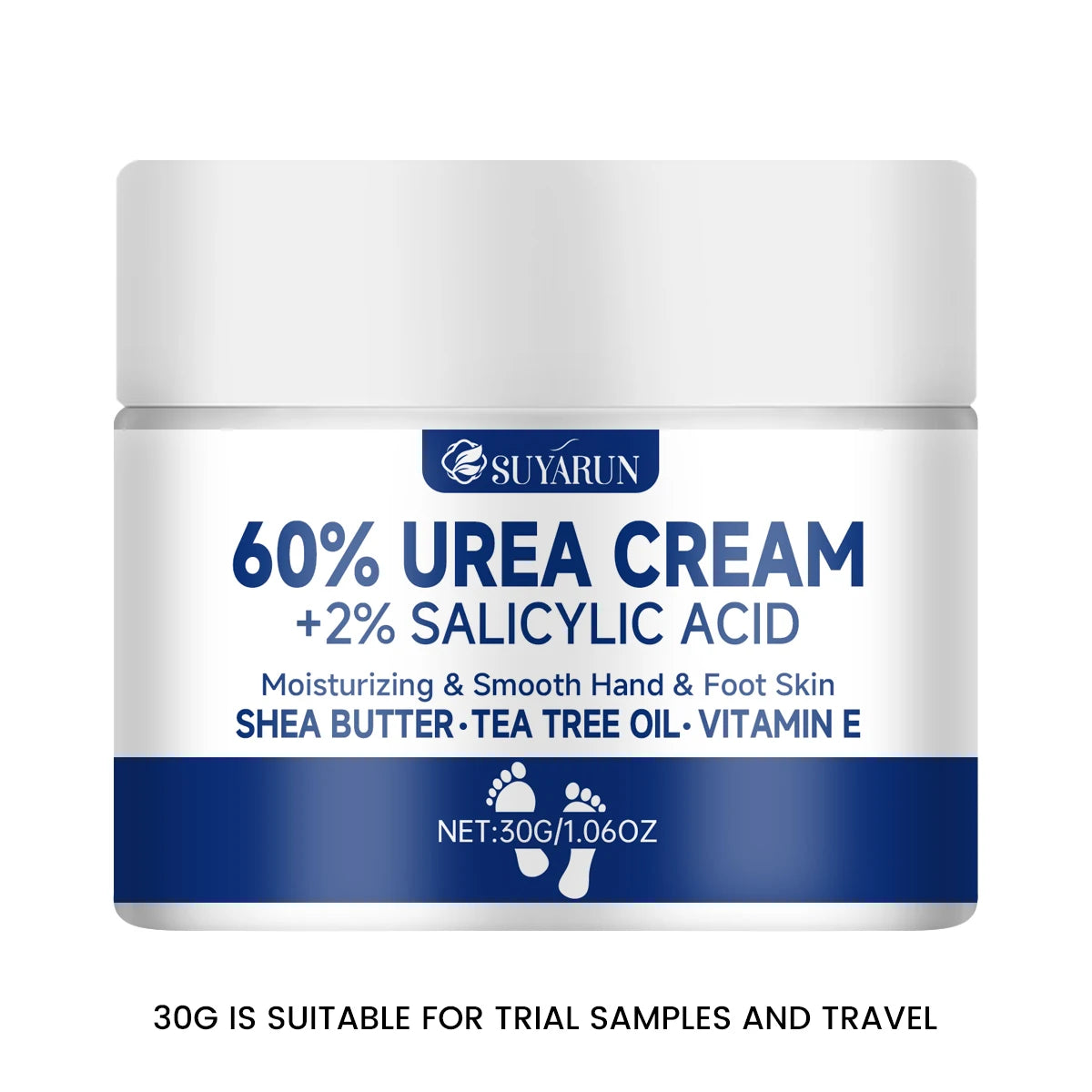 60% Urea Foot Cream for Cracked Heels & Dry Skin | Callus Remover & Intensive Foot Care