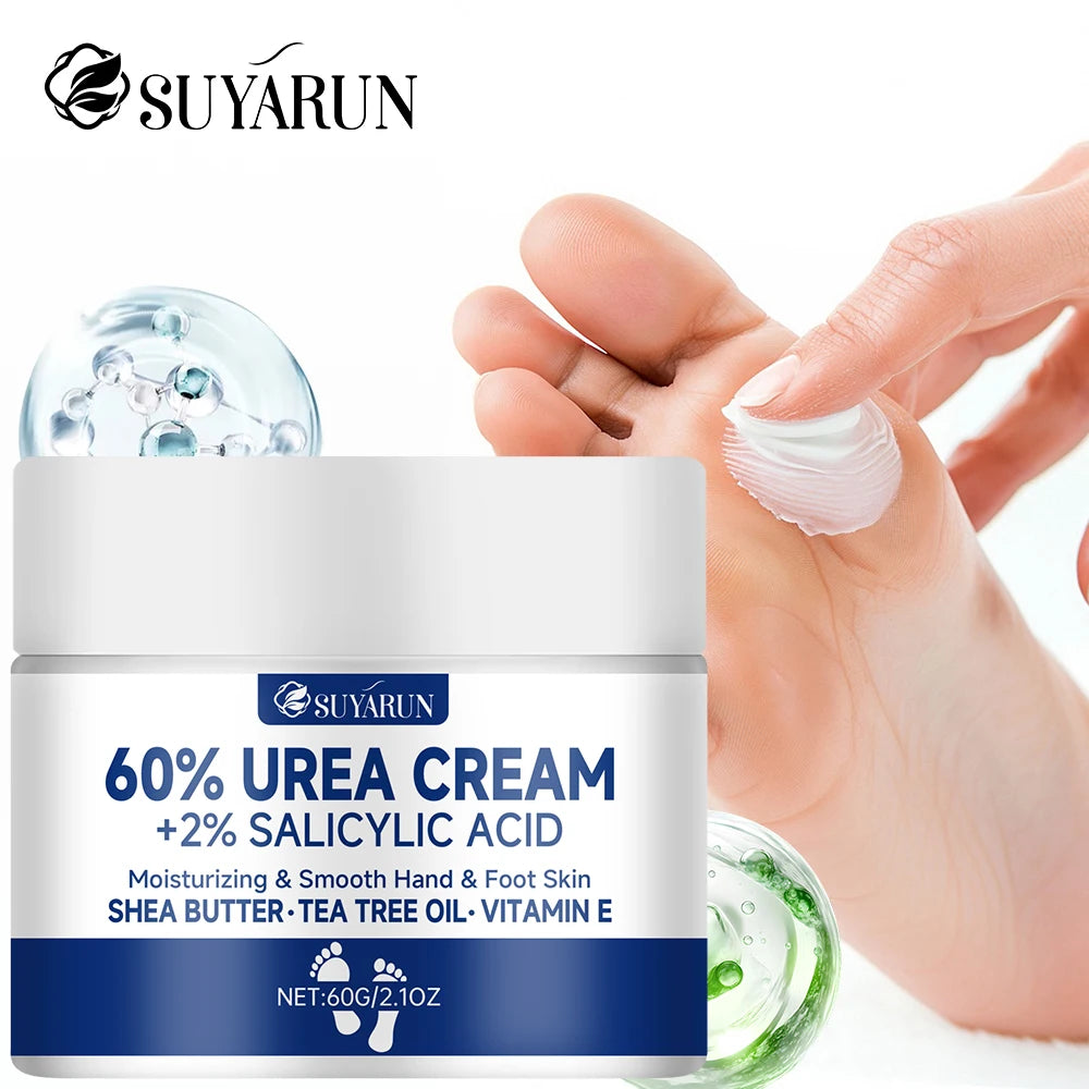 60% Urea Foot Cream for Cracked Heels & Dry Skin | Callus Remover & Intensive Foot Care