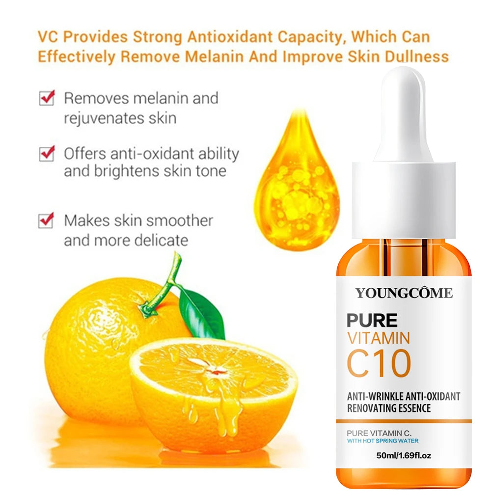 Vitamin C Brightening Face Serum with Hyaluronic Acid | Anti-Aging & Dark Spot Corrector 10ml