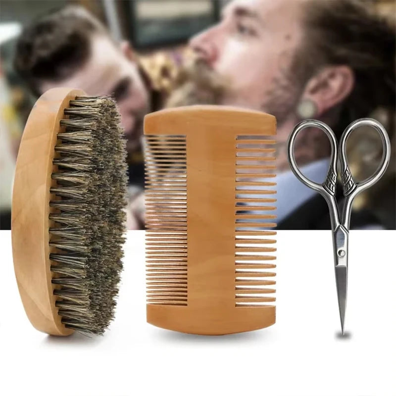 Men’s Shaving & Beard Grooming Brush Set