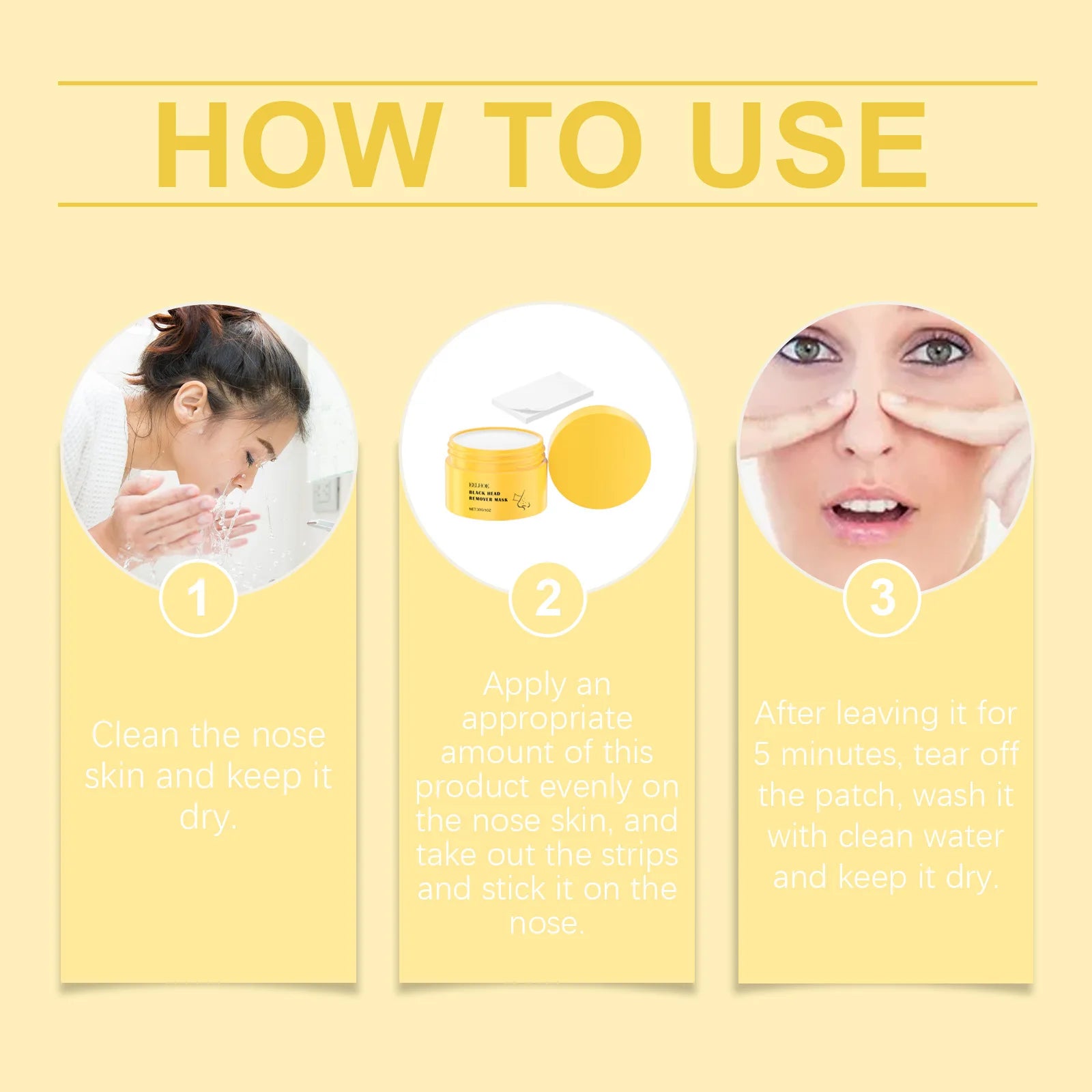 EELHOE Blackhead Remover Peel-Off Mask + 60 Strips