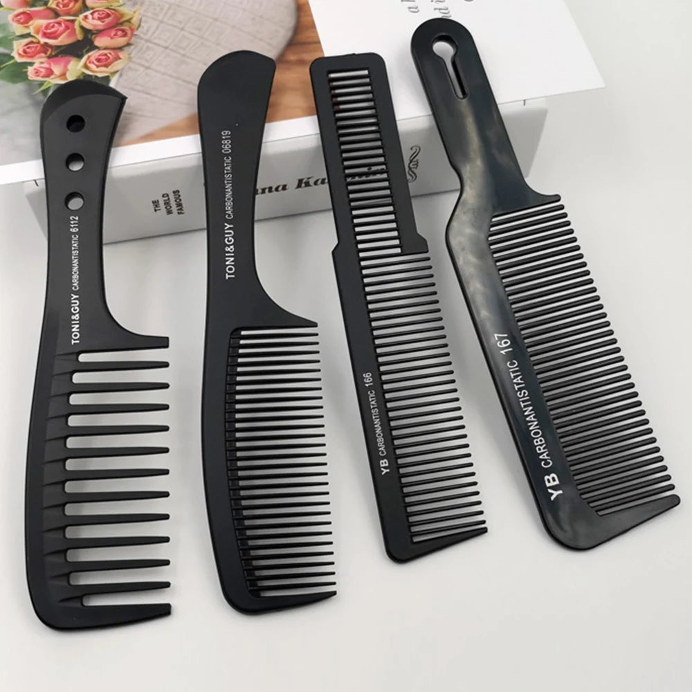 Carbon Black Flat Top Cutting Comb