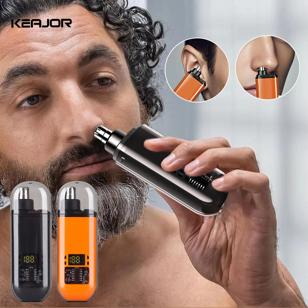 Rechargeable Electric Nose Hair Trimmer for Men | Eyebrow & Ear Hair Clipper, Mini Portable