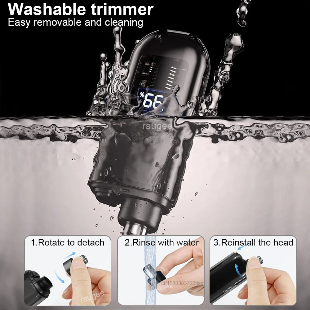 Rechargeable Electric Nose Hair Trimmer for Men | Eyebrow & Ear Hair Clipper, Mini Portable