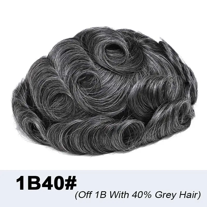 Poly PU Ombre Platinum Men’s Toupee