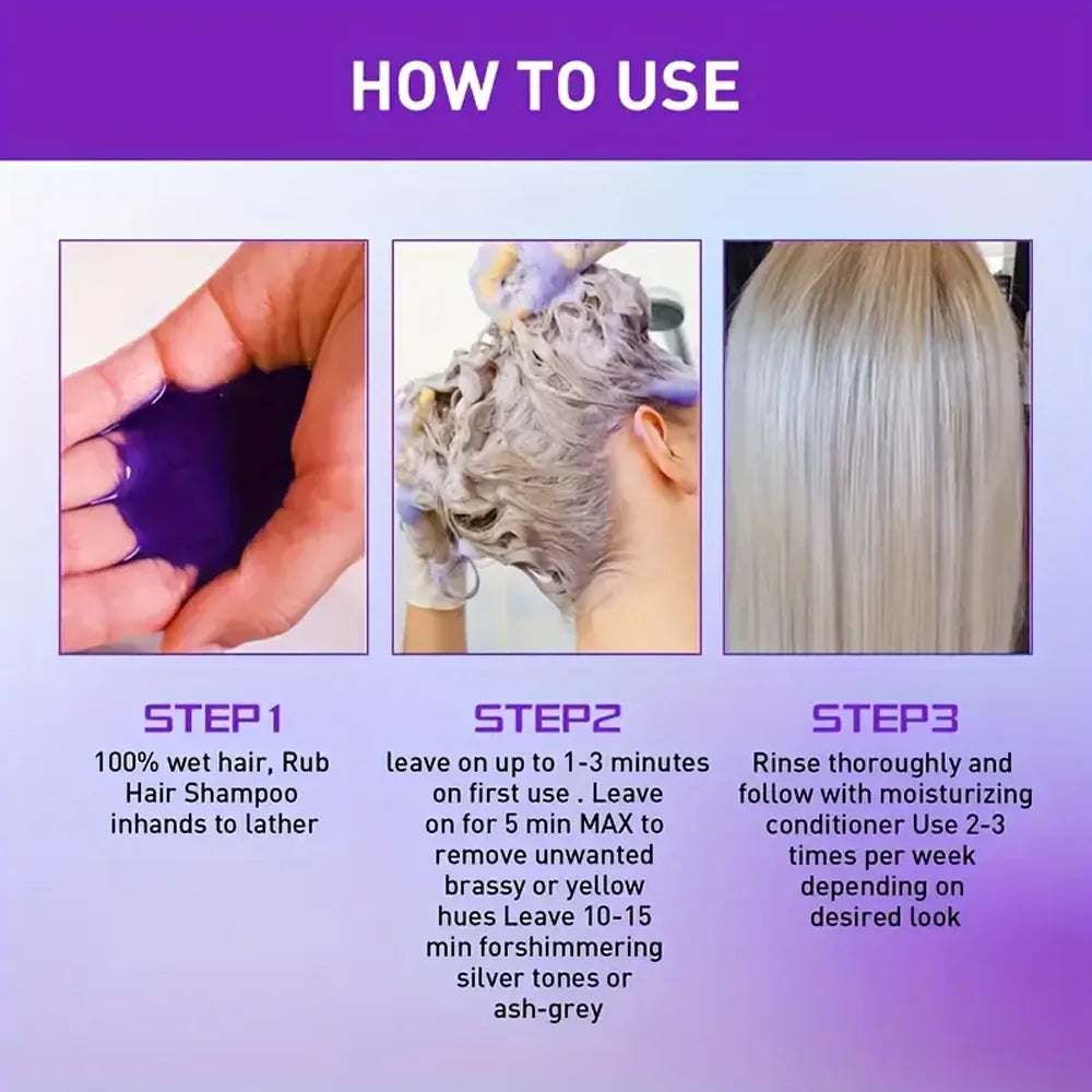 Purple Hair Toning Mask for Blonde, Silver & Bleached Hair | Removes Brassiness 100g