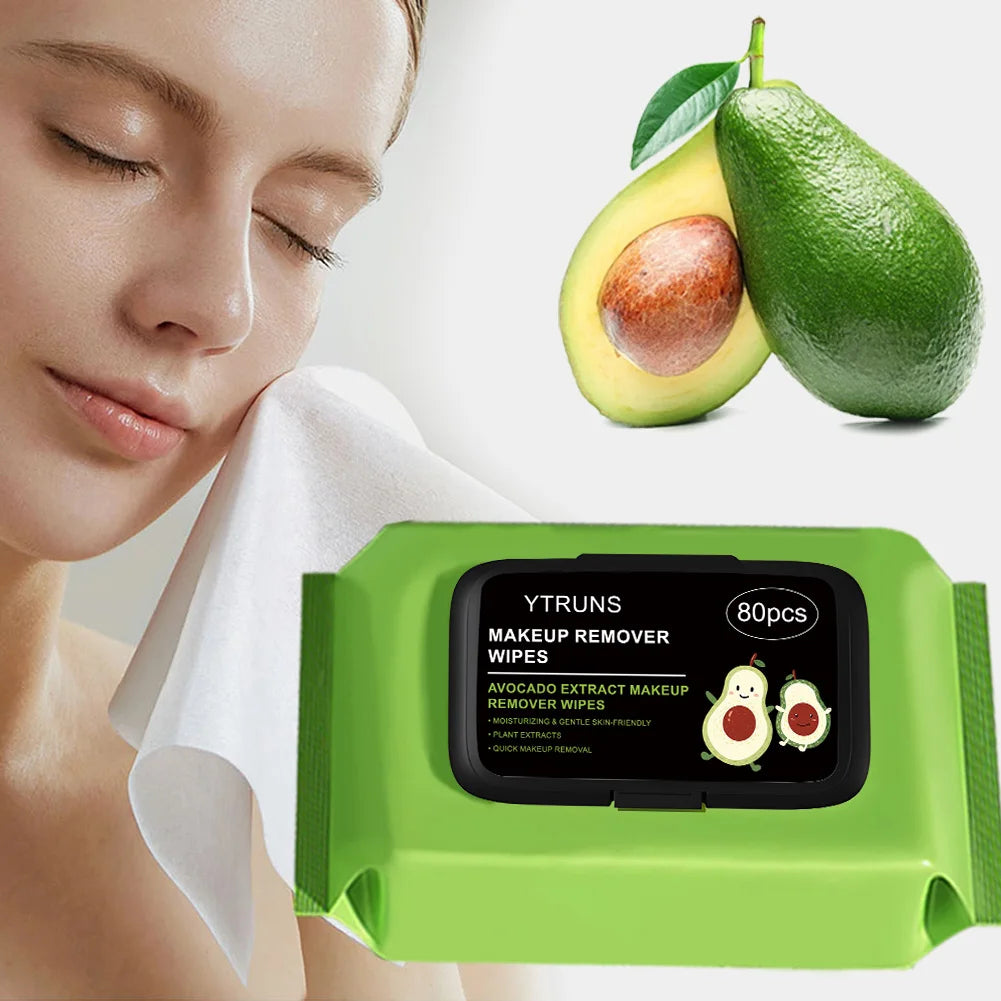 Avocado Makeup Removing Wipes (80pcs)