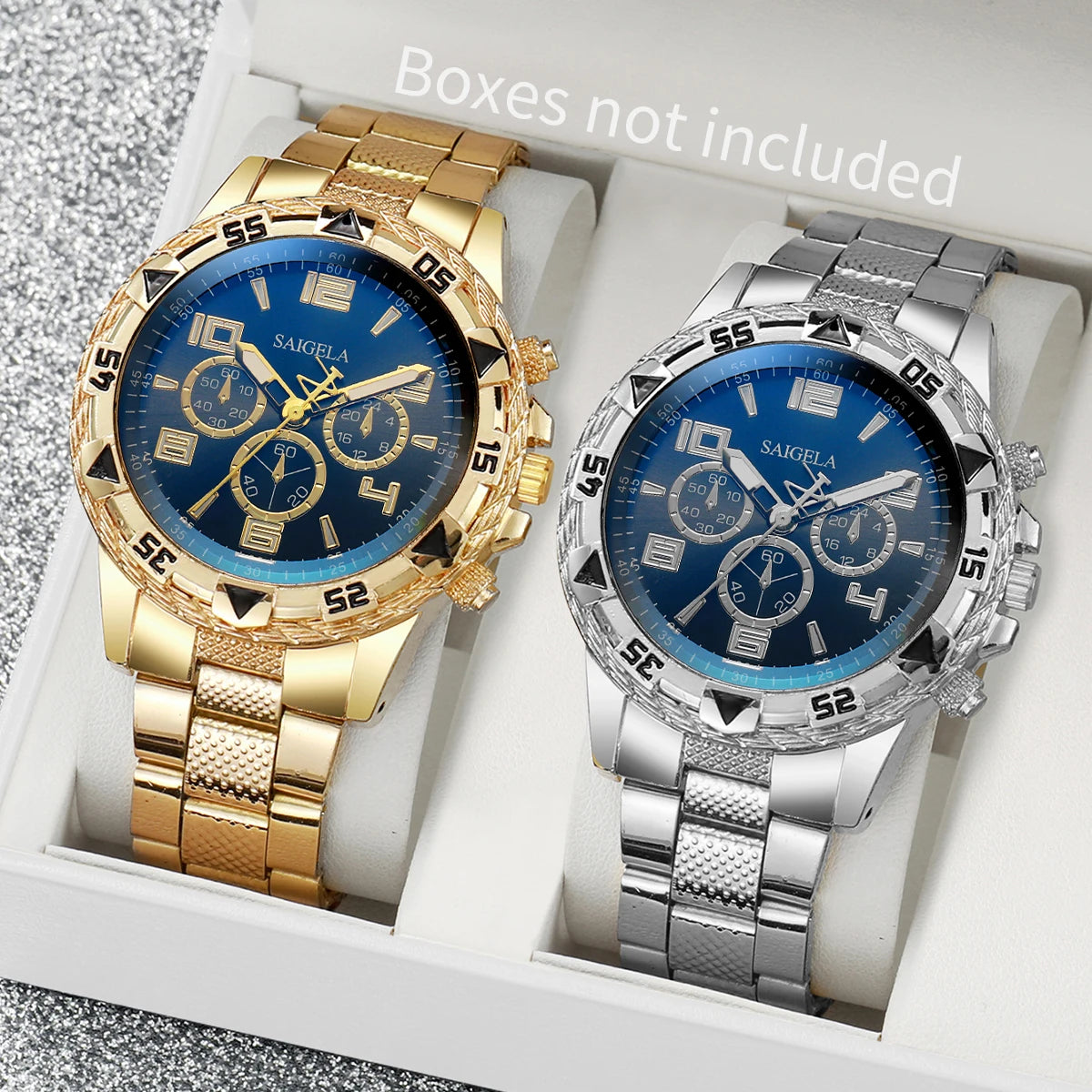 Men's 2-Piece Business Quartz Watch Set – Alloy Band