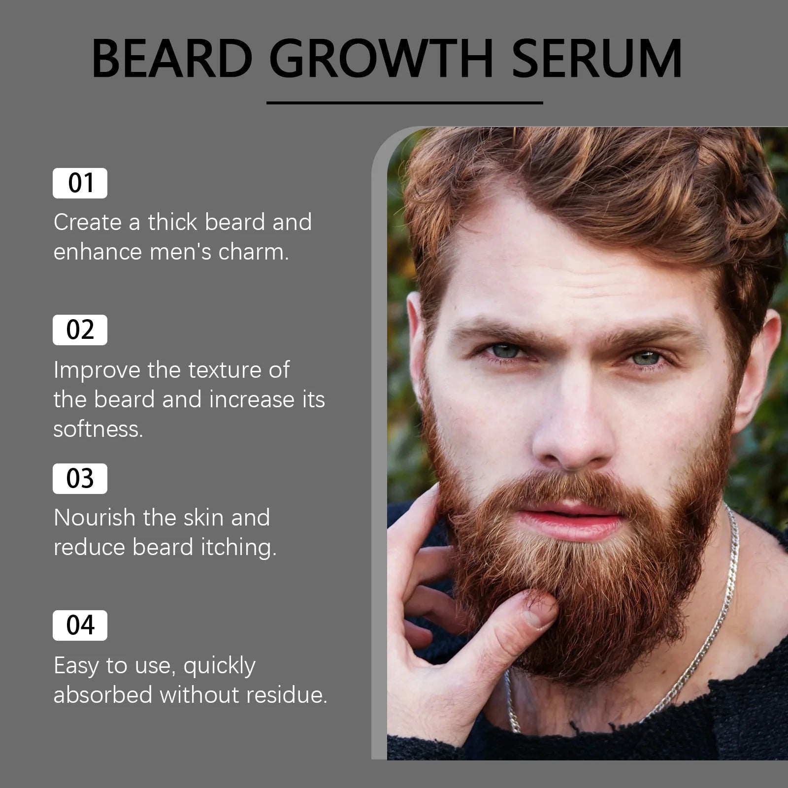 Beard Growth Serum Set with Roller – CPNP Certified