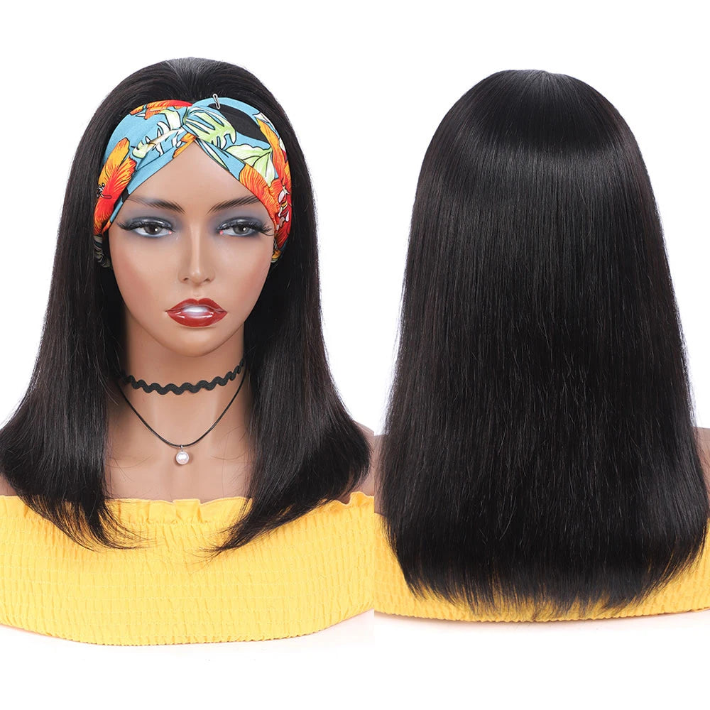 Bone Straight Headband Wig