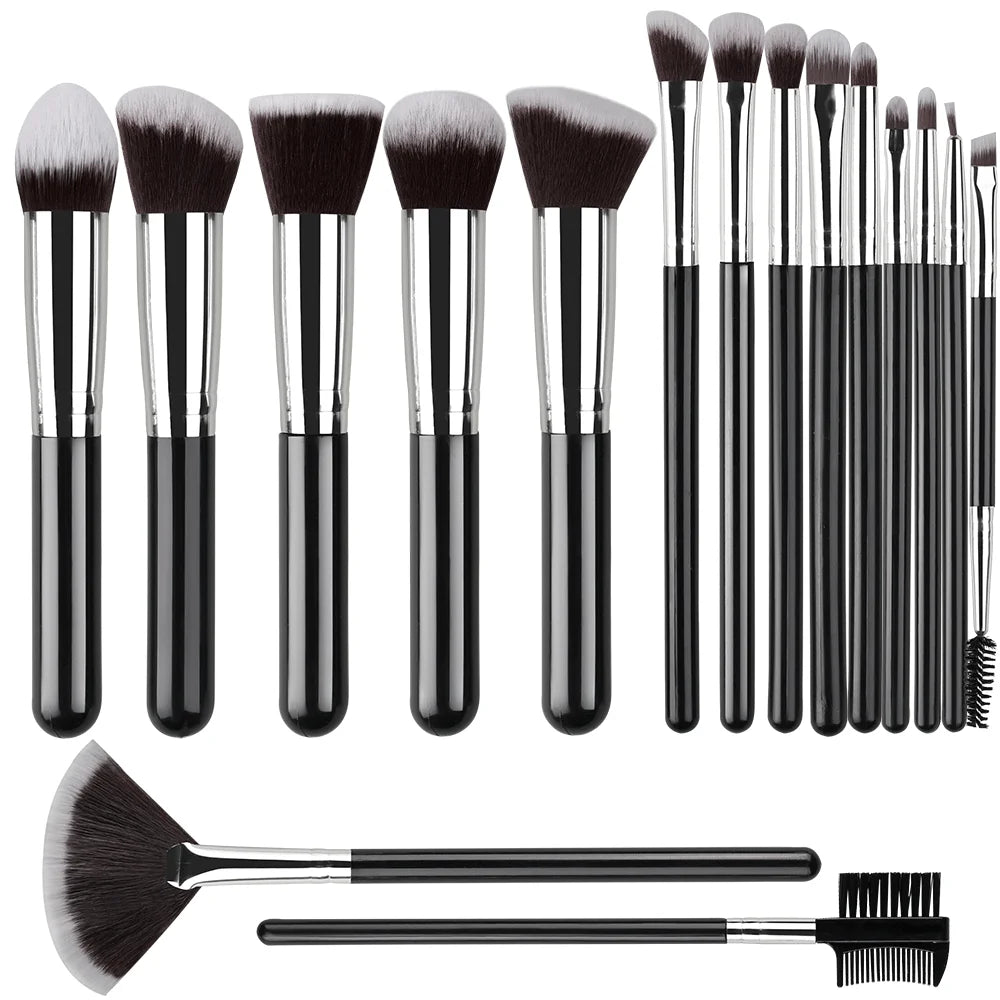 Professional Makeup Brush Set (14–16pcs)