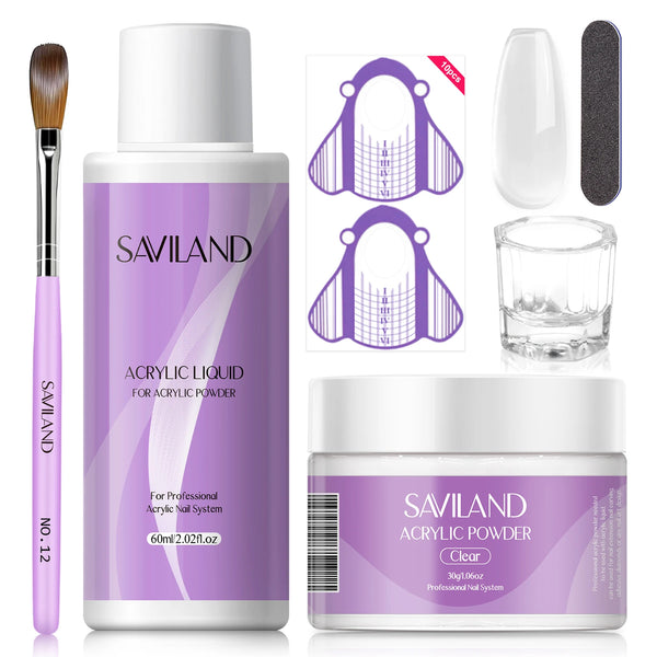 Saviland Acrylic Nail Kit – 30g Acrylic Powder & Liquid Set