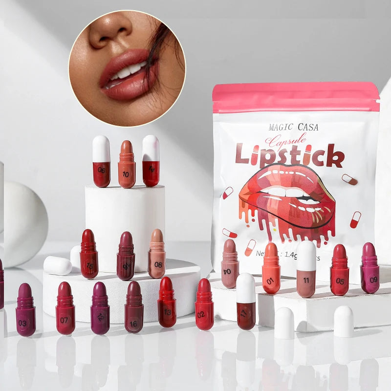 MAGIC CASA Capsule Lipstick – 18 Shades