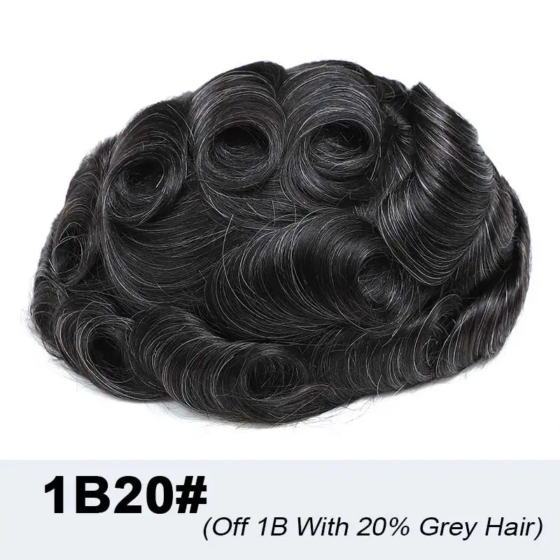 Poly PU Ombre Platinum Men’s Toupee