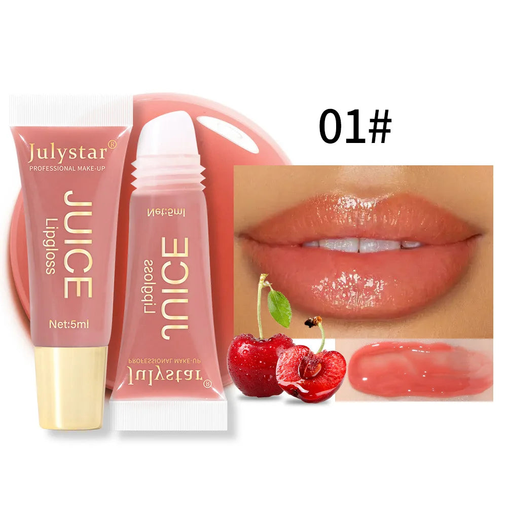 Nude Brown Plumping Lip Gloss – Hydrating High-Shine Lip Juice