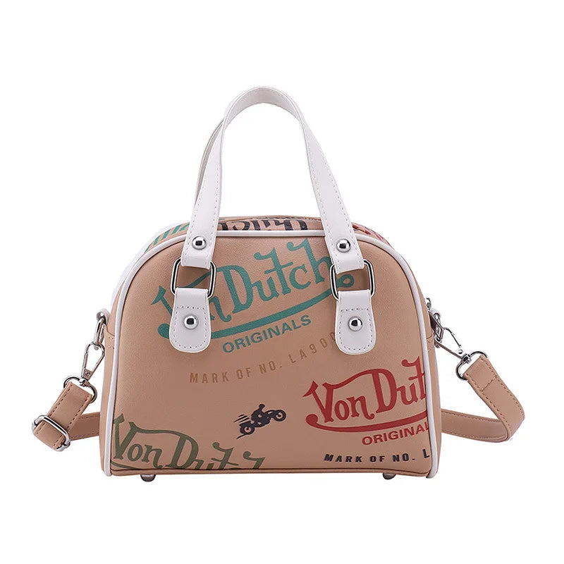 Women's Large Capacity PU Crossbody Bag | Retro Embroidered Shoulder Purse