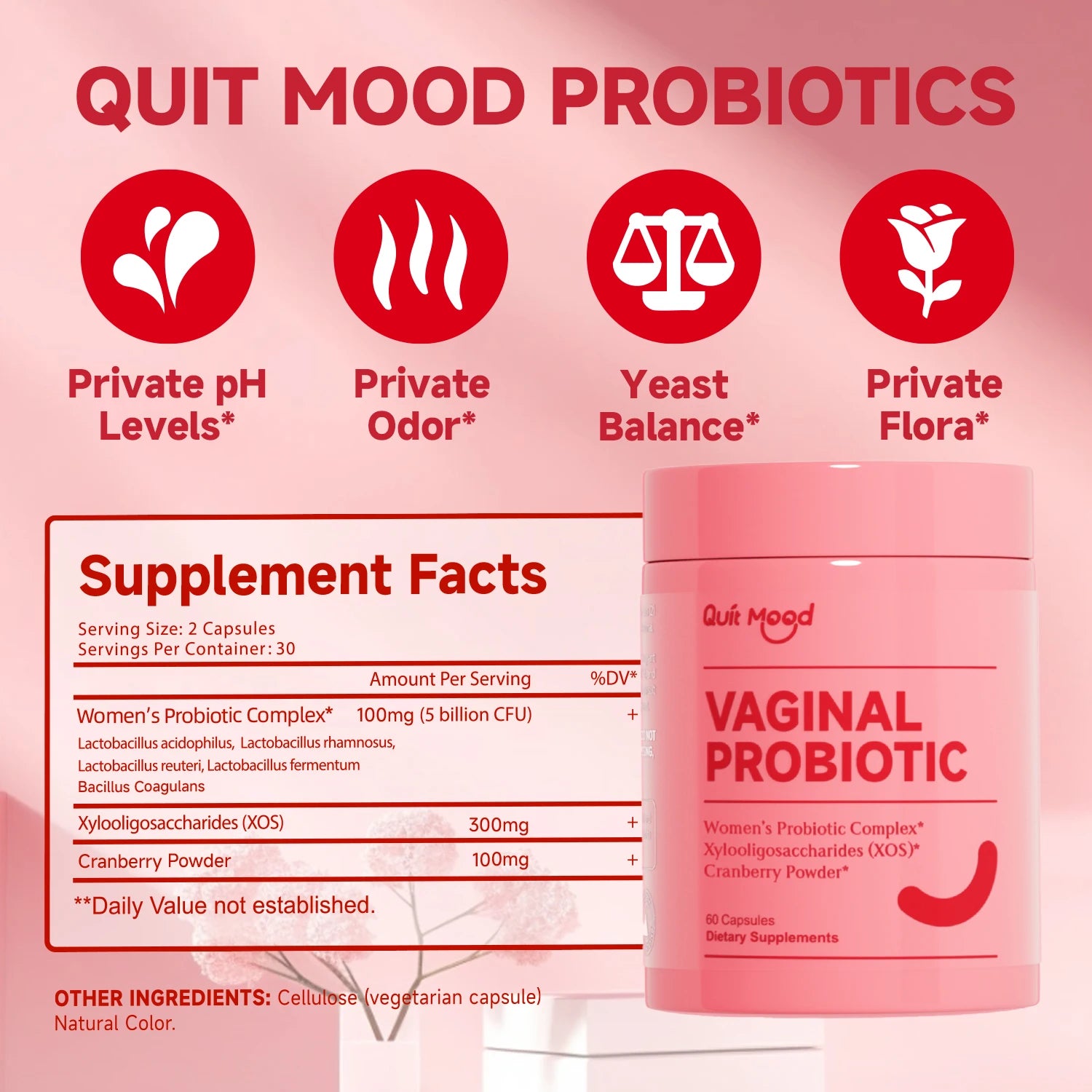 Women's Probiotic pH Balance Supplement – 60 Capsules