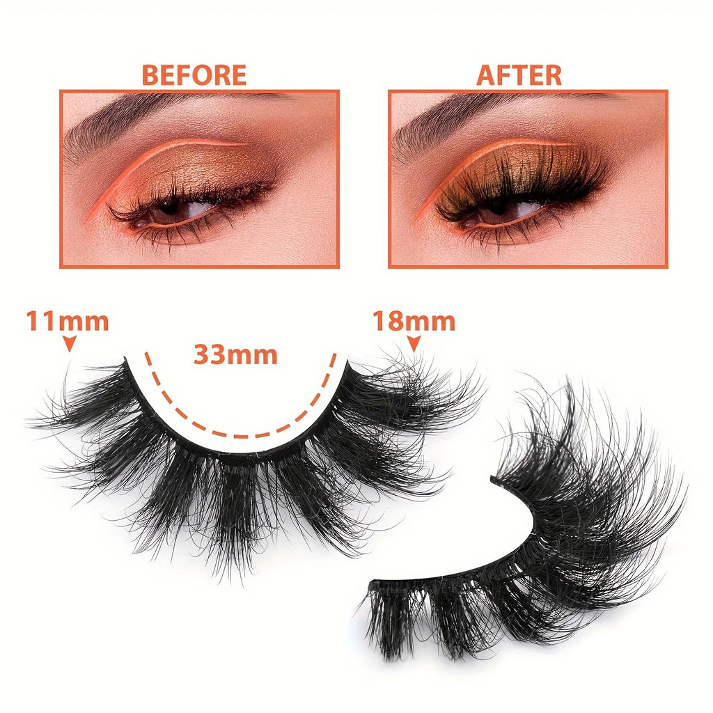 7 Pairs 8D False Eyelashes (20mm)