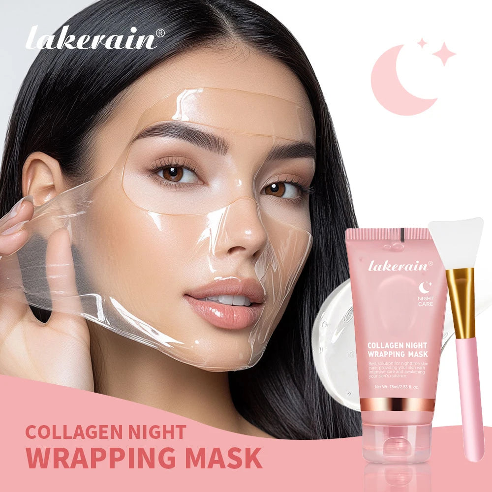 LAKERAIN Collagen Night Wrapping Mask & Brush