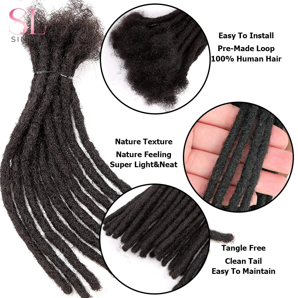 Kinky Straight Human Hair Loc Extensions
